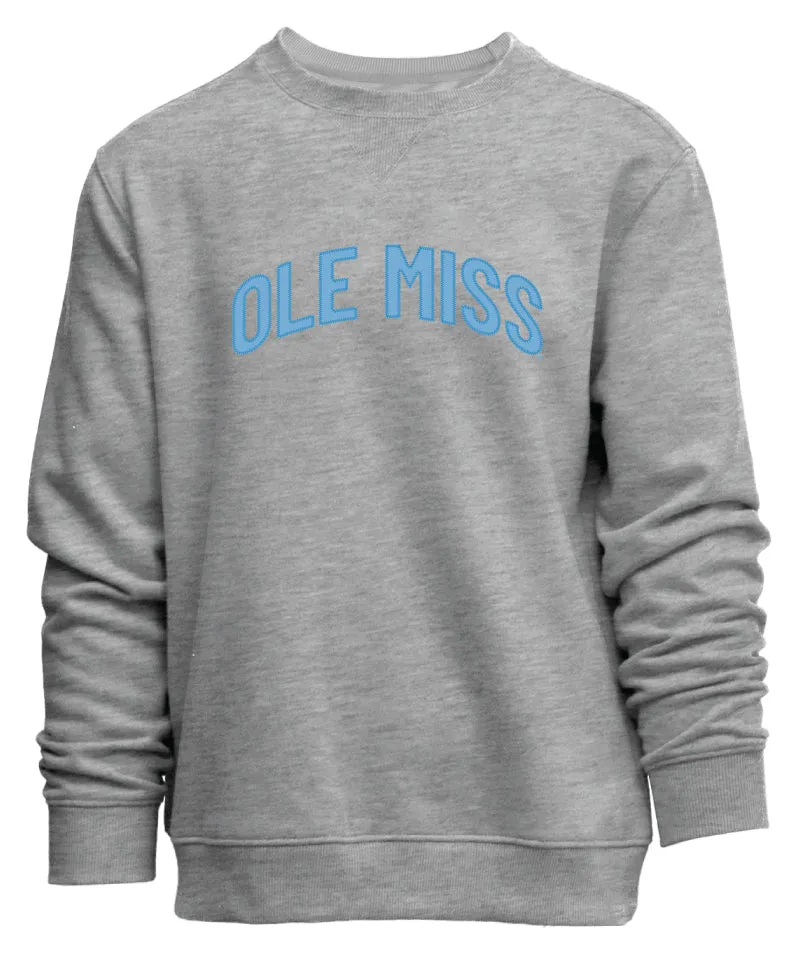 Camp David Everyday Crew- Grey- Arch Ole Miss