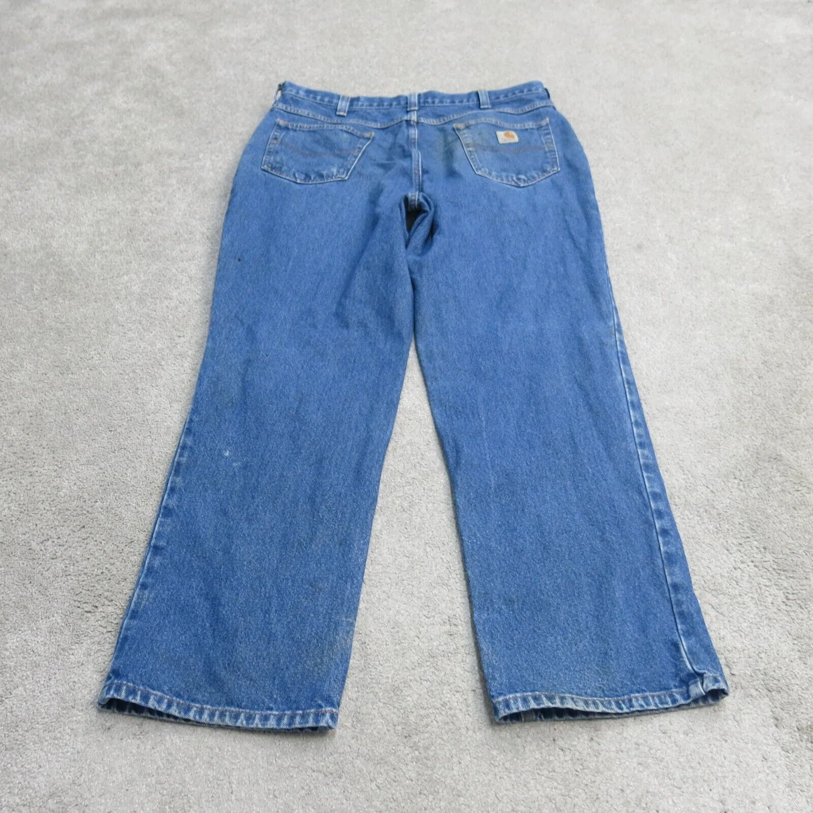 Carhartt Jeans Mens 36/32 Blue Straight Leg Denim Mid Rise Relaxed Fit 381-83