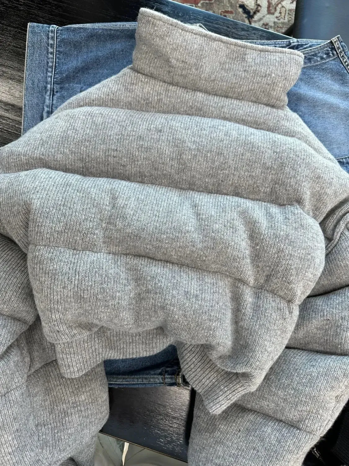 Cold Feelings Gray Puffer Coat