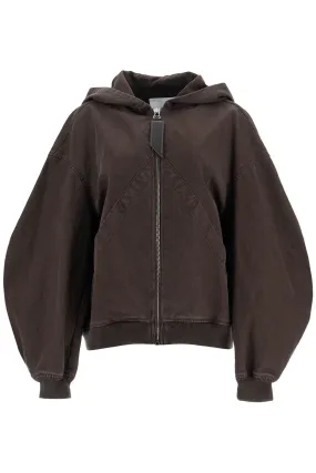 cotton bomber jacket with hood 250WCB00066DDC093AA BROWN