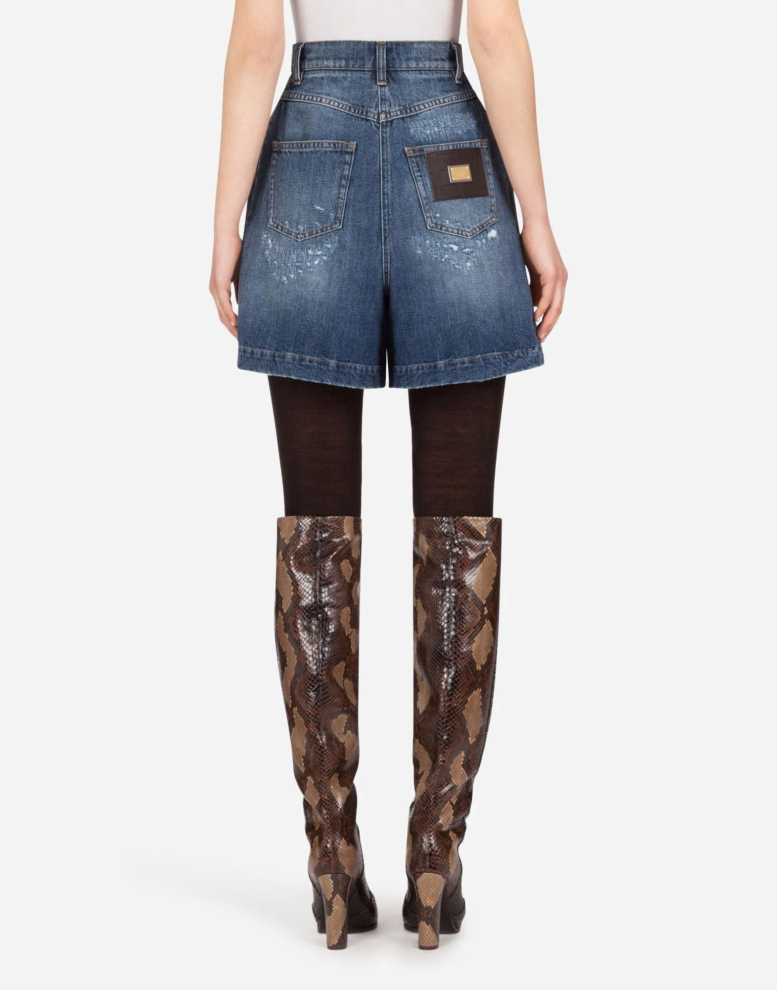 Denim Shorts With Rips